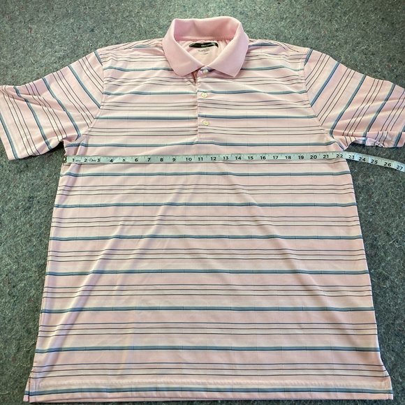 Greg Norman Polo Shirt Mens Adult Large Pink Shark Golfer Golf Rugby - Picture 5 of 12